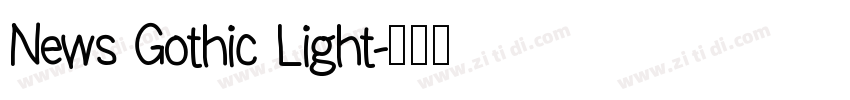 News Gothic Light字体转换